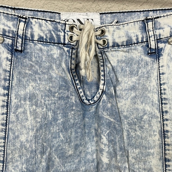 NWT One Teaspoon Luxe Harem Shorts Denim Classic Chambray Relaxed Sz 26 - Picture 7 of 16